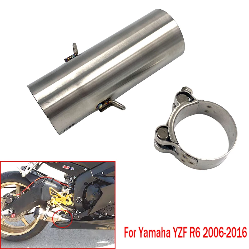 51 мм мото глушитель без шнуровки Mid Link соединитель адаптера трубы для Yamaha YZF R6 2006