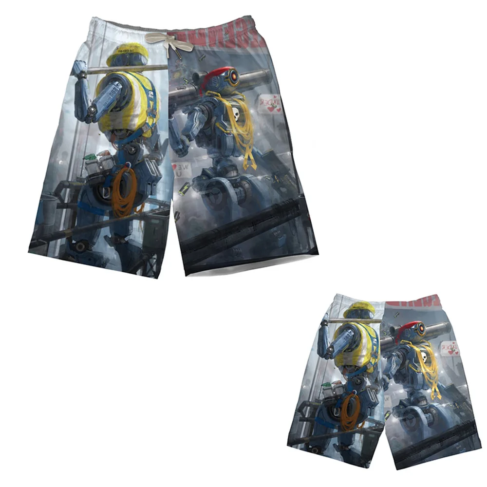 

Летние пляжные шорты с 3D-принтом Game Apex Legends, повседневные пляжные шорты, мужские шорты для отпуска для мальчиков, пять брюк