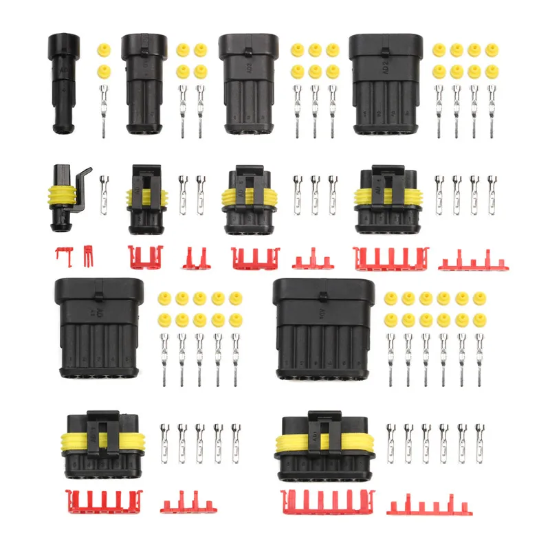 

30Sets 1/2/3/4/5/6 Pins HID Waterproof Terminal Electrical Automotive Wire DT Connector Plug Kit for Auto Car Marine