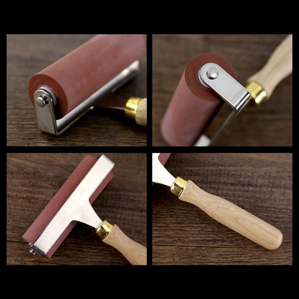 

5/10/15cm Printing Ink Artists Tool Paint Tool Sets Heavy Duty Hard Rubber Roller Professional Hard Rubber Brayer Roller