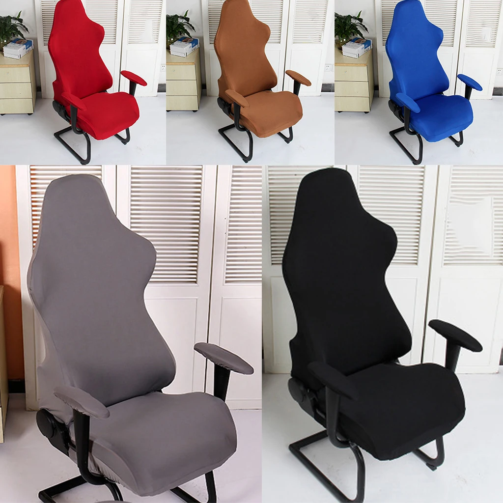 

Elastic Machine Washable Armchair Swivel Chair Cover with Armrest Covers