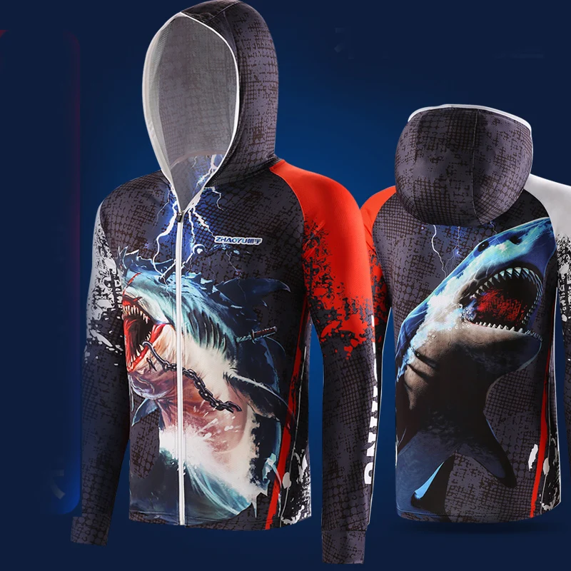 Одежда для рыбалки с защитой от солнца мужская летняя дышащая ультратонкая