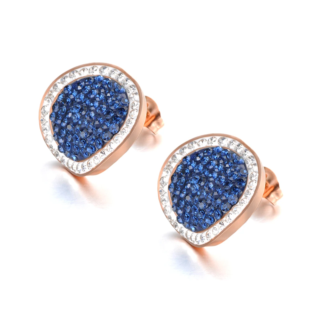 Женские серьги-гвоздики из нержавеющей стали Lokaer серьги цвета розового золота с