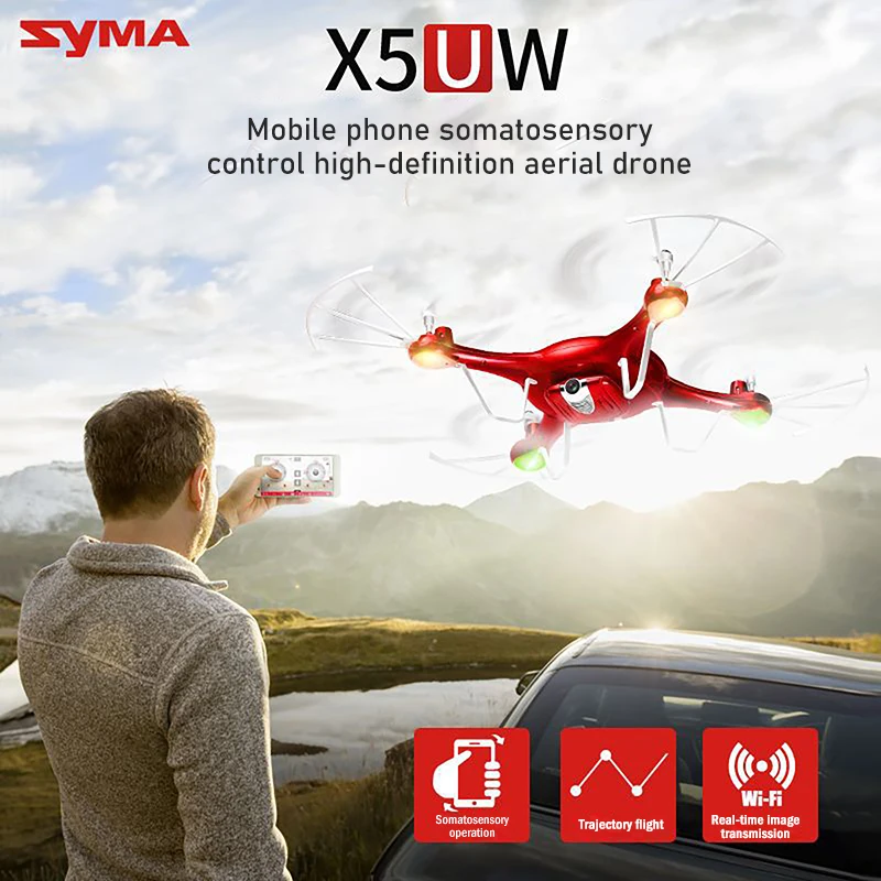 Модель самолета SYMA X5UW 4-осевой Дрон с высокой четкостью в режиме реального