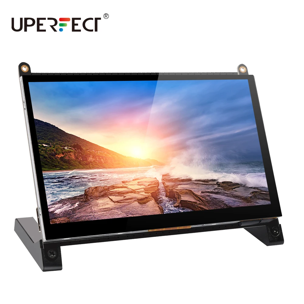 UPERFECT 7Inch Mini USB Powered Touchscreen Monitor 1024x600 HD IPS HDMI Display  Dual Speakers for Raspberry Pi PS4 Xbox