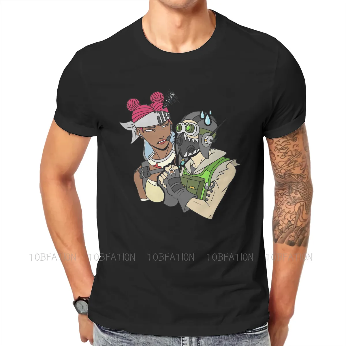 

Футболка Apex Legends Shooter с анимационным приключением для мужчин, базовая Повседневная футболка с живым и восьмиядерным рисунком, новинка, модна...