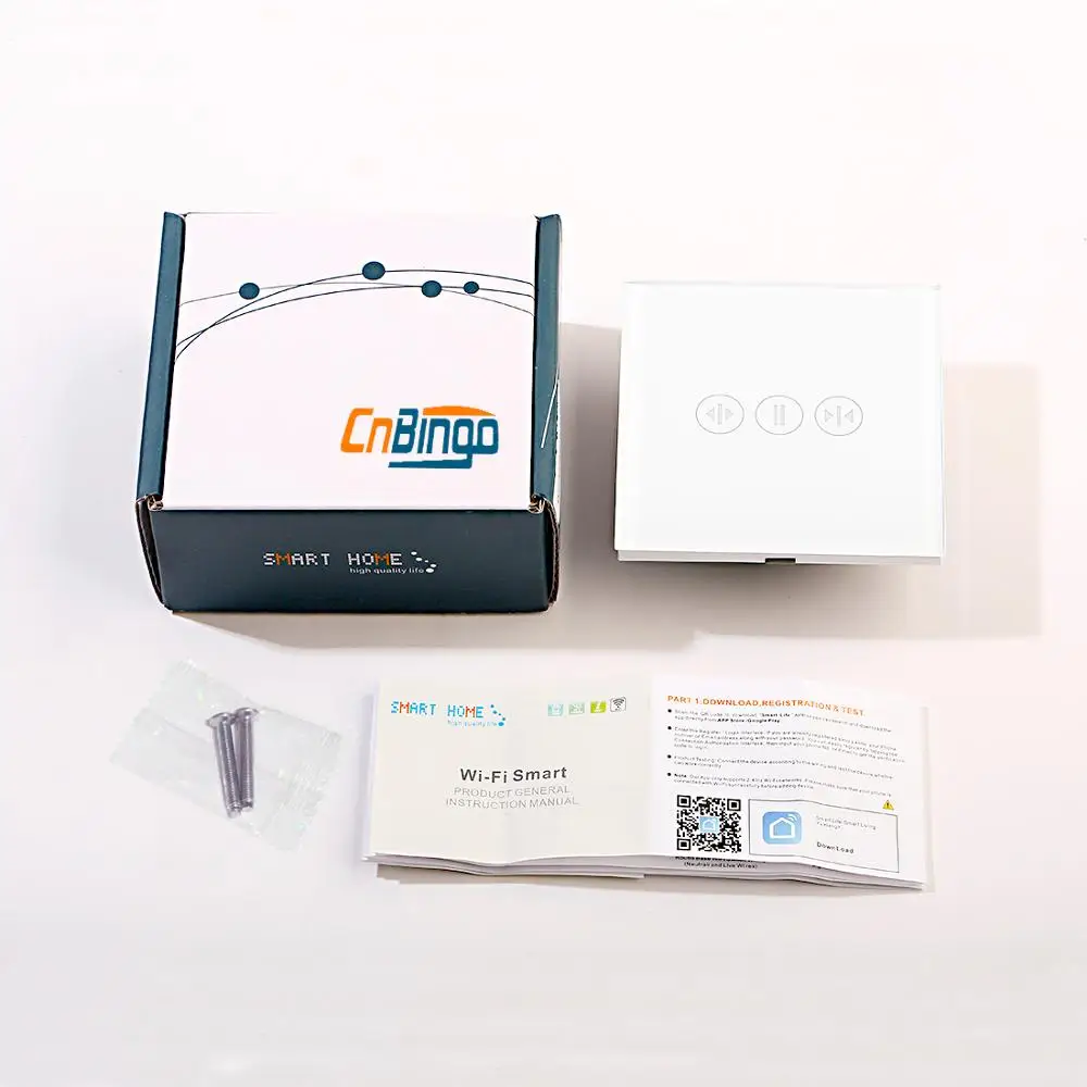 Wi Fi занавески Bingoelec сенсорный выключатель панель из закаленного стекла умный дом