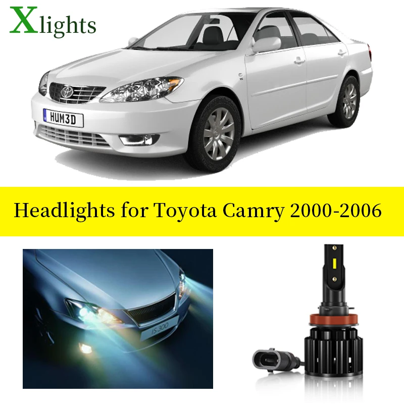 Автомобильные светодиодные фары лампа Canbus 9006 9005 HB3 для Toyota Camry 2000 2001 2002 2003 2004 2005 2006