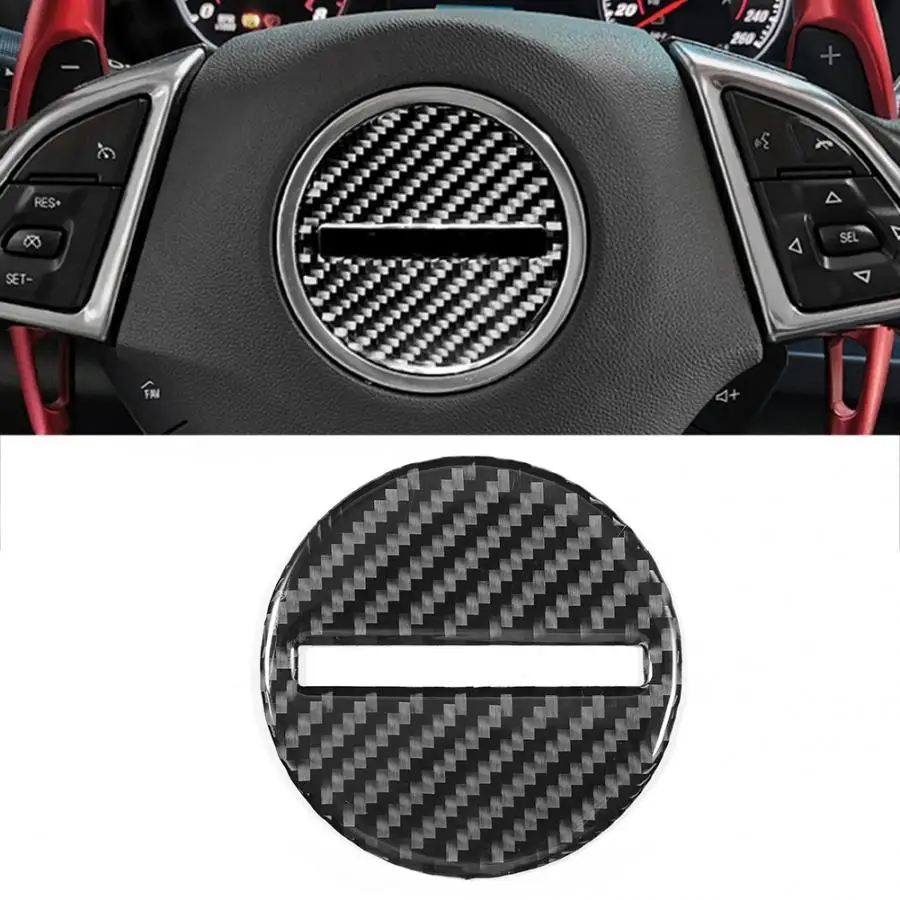 Автомобильная наклейка на руль из углеродного волокна подходит для Chevrolet Camaro 2017