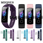 Силиконовый сменный ремешок для часов MIIQNUS, спортивный цветной браслет для Huawei Honor Band 5, 2020
