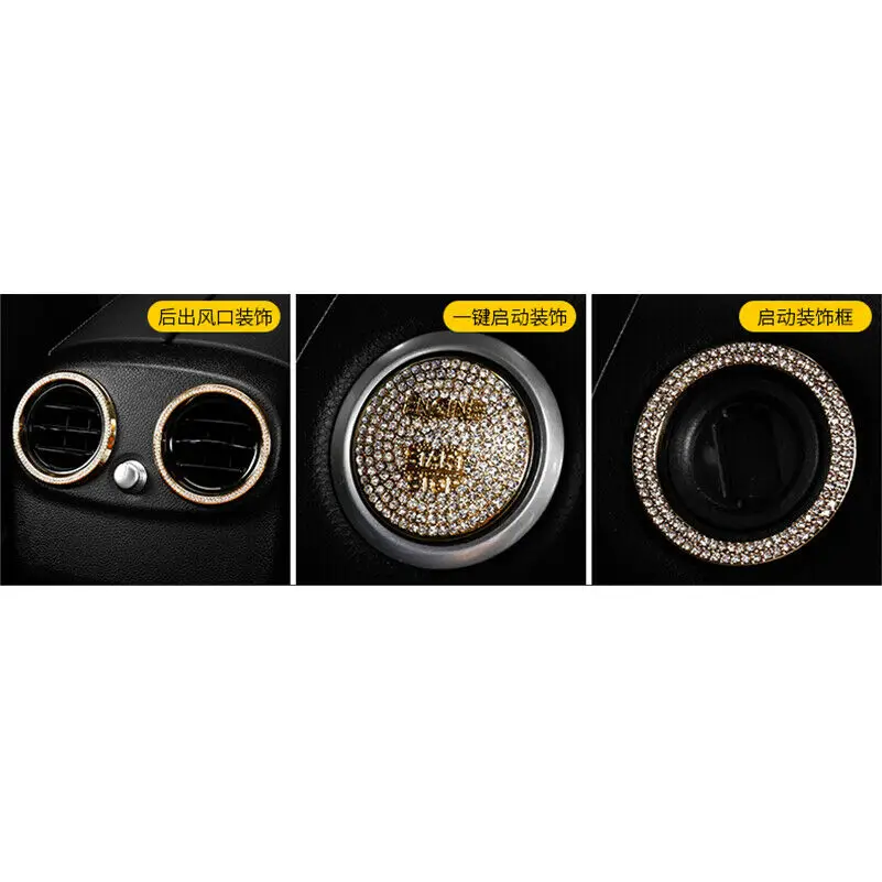 Новый красивый шикарный Алмазный декоративный стикер для интерьера автомобиля