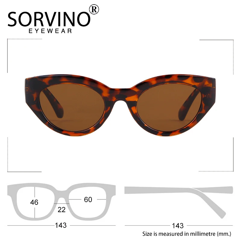 Солнцезащитные очки кошачий глаз SORVINO SVN78 женские брендовые дизайнерские темные