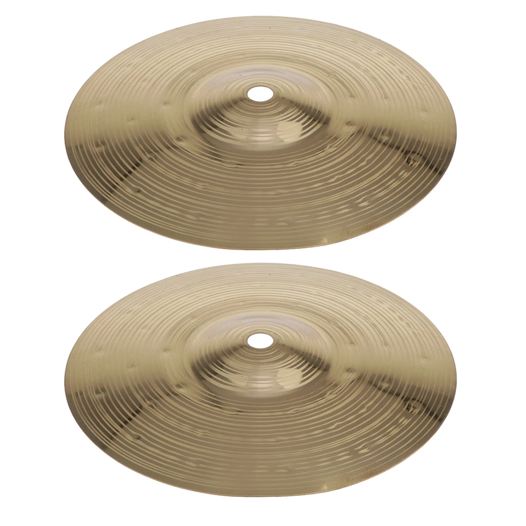 2 шт латунных сплавов брызг авария Cymbal Hi Hat Cymbals для барабанного набора 8 дюймов
