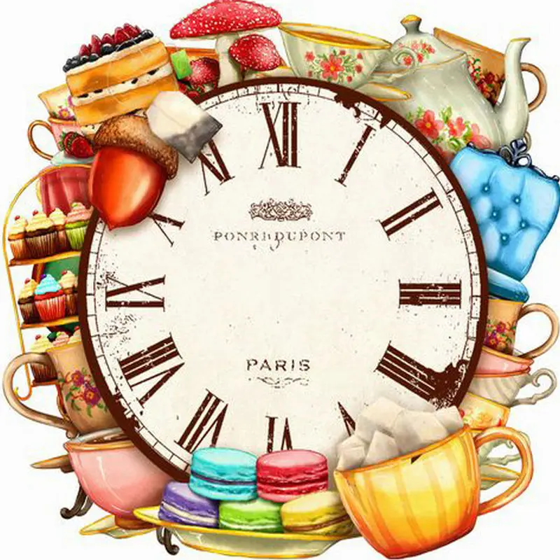 Полная Алмазная вышивка кофейная чашка часы 5D Сделай Сам картина крестиком Смола