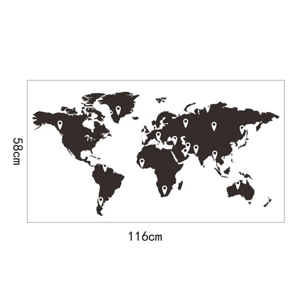 Дорожная Наклейка на стену с изображением мира для офиса классной комнаты
