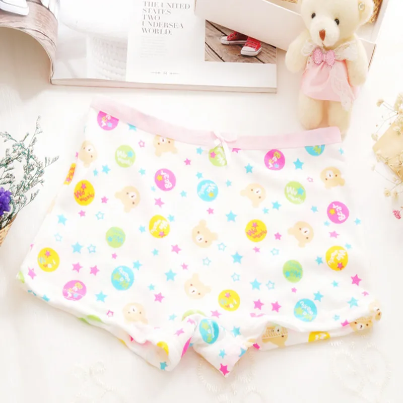 6 шт./Лот хлопковые трусы-боксеры для девочек 2-10 лет | Мать и ребенок