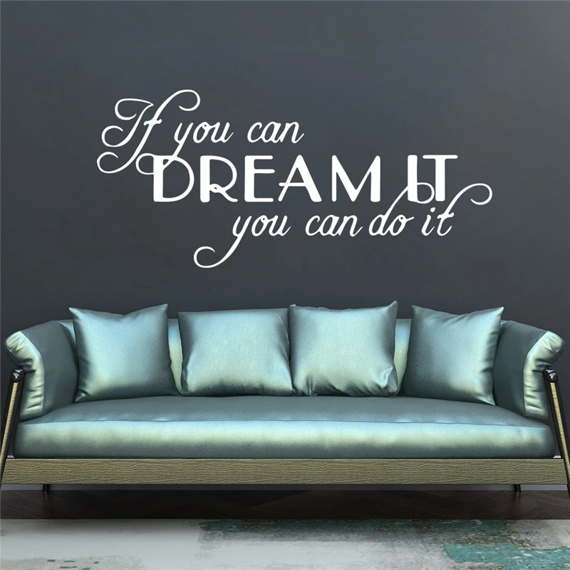 Вдохновляющее Наклейка Настенная Слова украшение для комнаты в эстетике