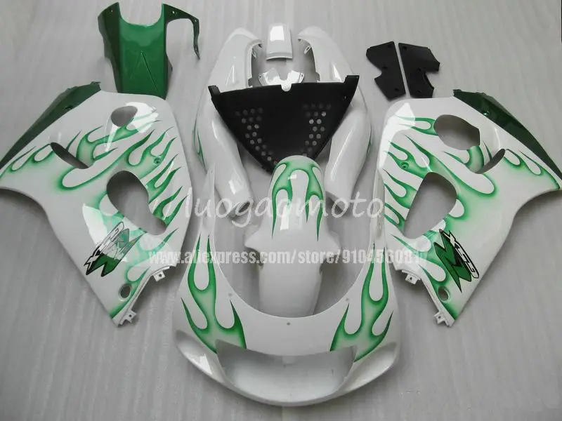

green white fairings kit for SUZUKI GSXR750 GSXR 600 1996 1997 1998 1999 2000 fairing kits GSXR600 96 97 98 00 bodywork