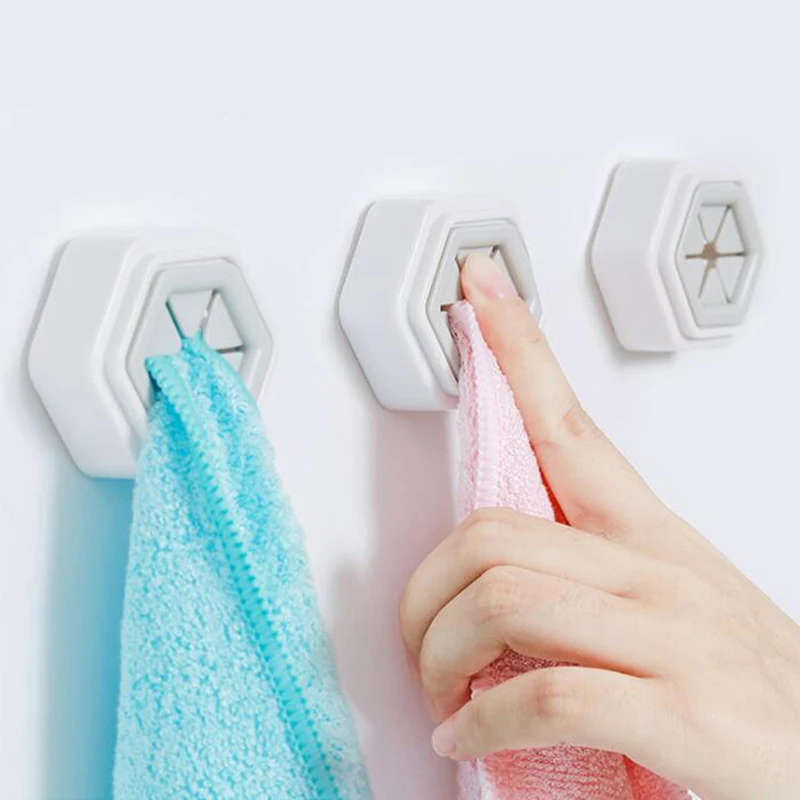 

2pcs Towel Holder Kitchen Storage Hooks Sucker Wall Window Bathroom Tool Washing Cloth Hanger Rack Organizer Convenient