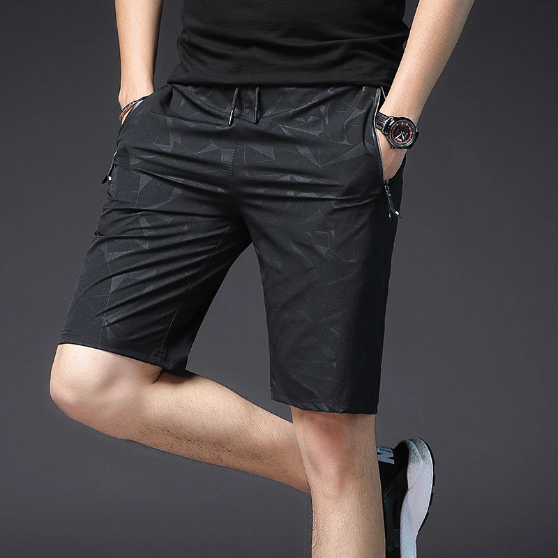 Шорты мужские компрессионные с карманами повседневные пляжные бермуды на молнии