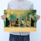 Постер из крафт-бумаги с персонажами аниме сторона за Боком, 50,5x35 см