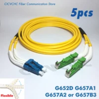 5pcs duplex patchcord lshe2000apc lcupc with flexible angle boot sm 3 0mm cable 1m 2m or 5m optical fiber jumper