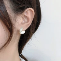 korean girl earrings 2020 fashion new temperament earrings fresh love crystal earrings womens wholesale sales bangtan