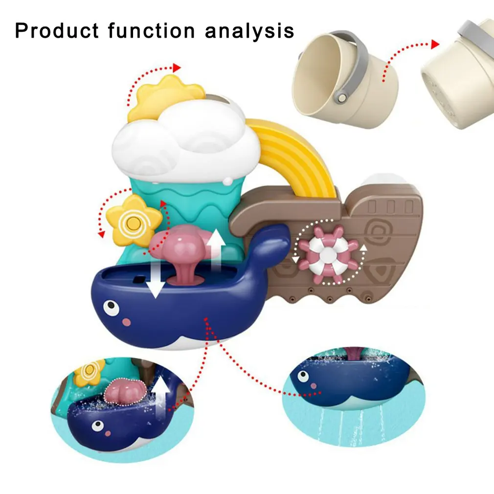 

Children's Bathroom Bath Toys Whale Cloud Model Toddlers Swimming Bathroom Bathing Summer Water Toys For Kids