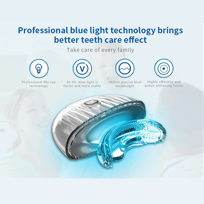 

Oral Care Products Wireless Smart Blue Ray Teeth Whitening Device Effective Whitening Teeth Gel Dental Teeth Whitening Kit