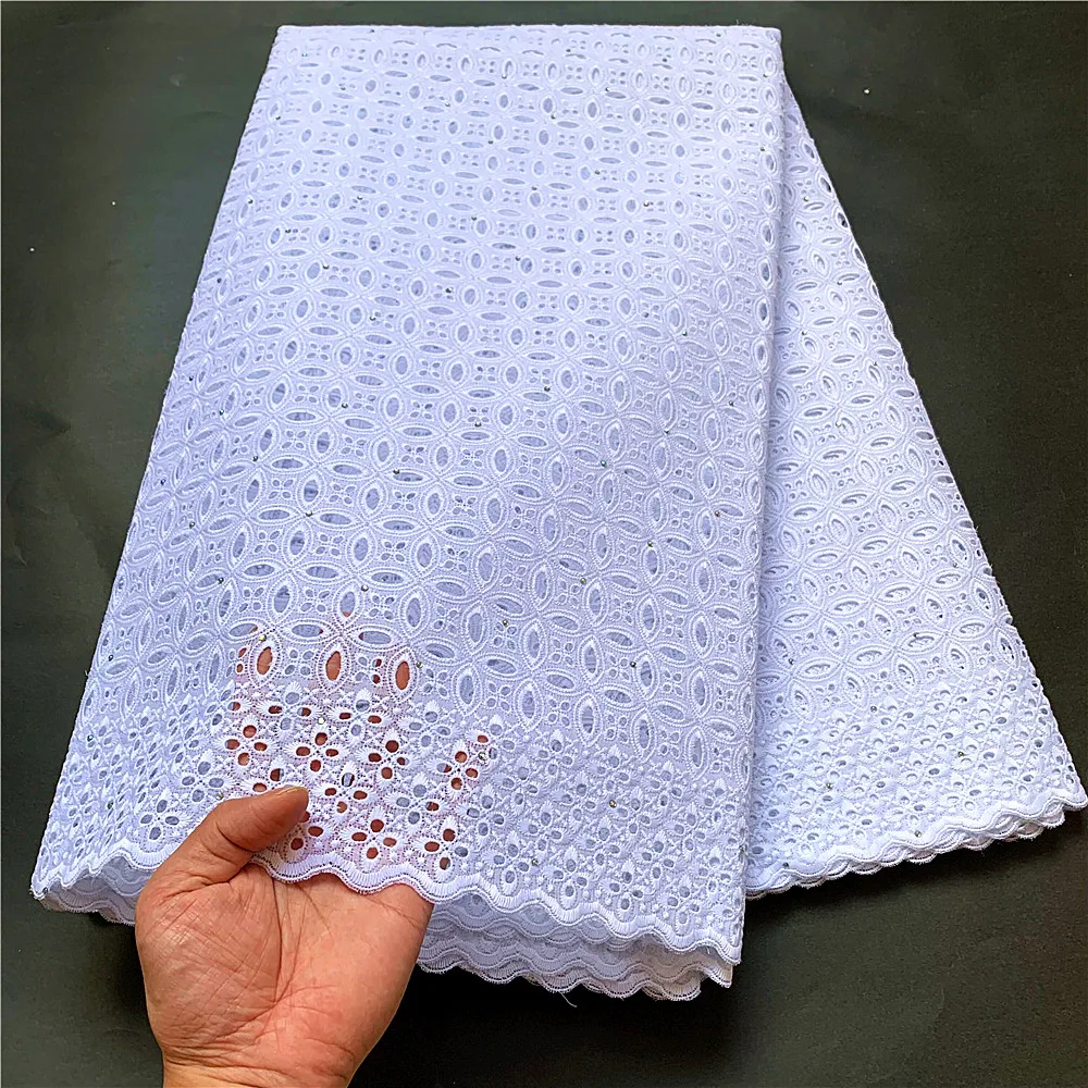 African Dry Polish Lace 2023 Fabrics High Quality Swiss Voile Lace In Switzerland Men Swiss Cotton Lace Fabric 5 Yards  hz1145