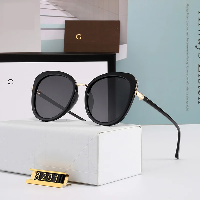 3 no box Новые солнцезащитные очки с кошачьими глазами большие очки Роскошные Поляризованные Солнцезащитные очки женские брендовые дизайнерское ожерелье рамка многоцветная линза - Цвет линз: 3 no box