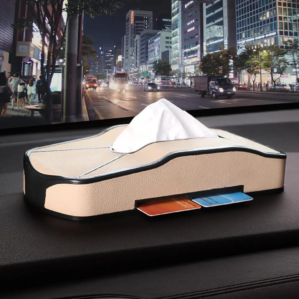 Тканевая коробка из искусственной кожи для автомобиля солнцезащитный козырек