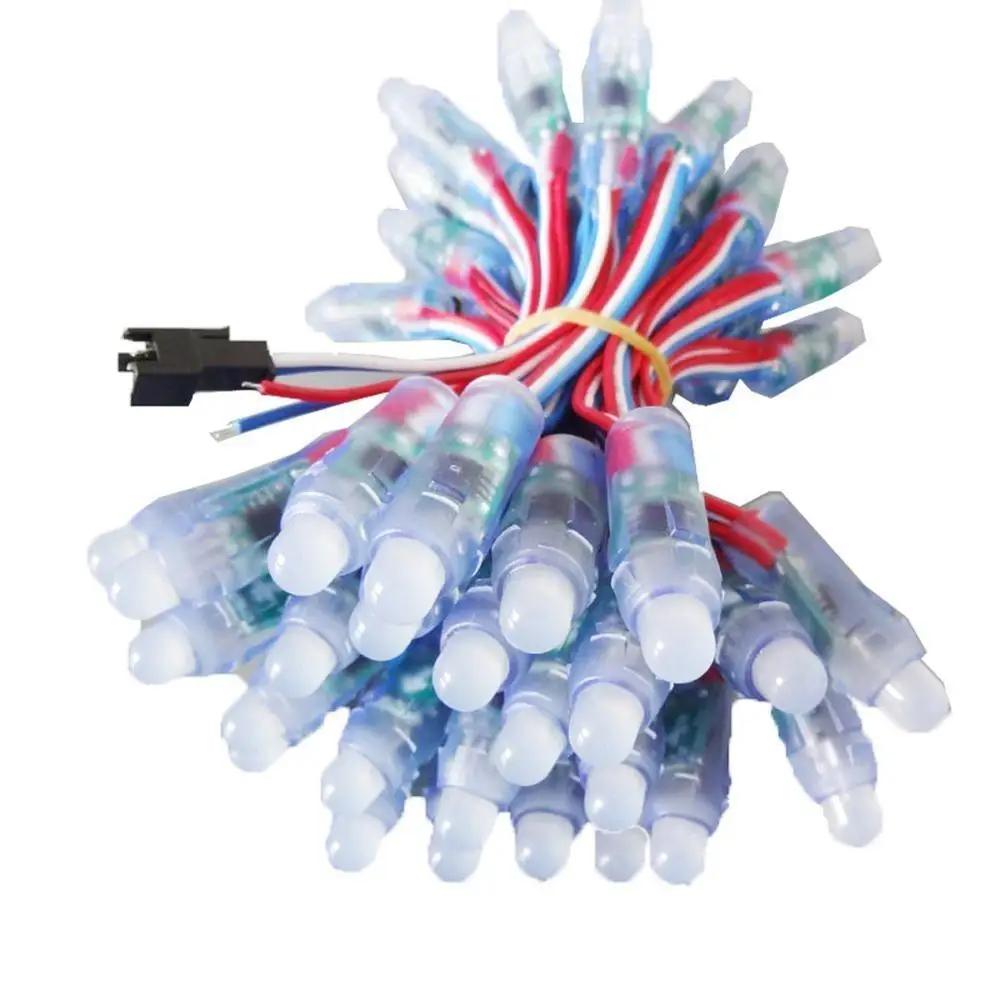 50 шт. WS2811 12 мм пиксель диффузированная Светодиодная лента RGB огни