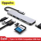 USB-концентратор с Type C на HDMI для iPad Pro Macbook Pro Air 2021, USB-адаптер, SDMicro SD, TF-кардридер, расширенная док-станция