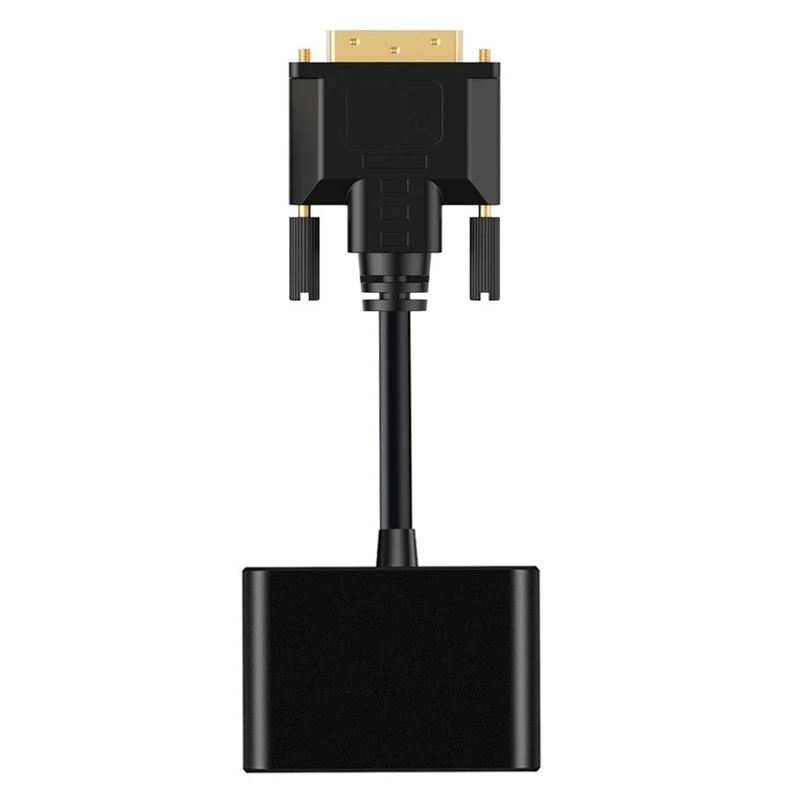 DVI к HDMI + VGA адаптер 2 в 1 конвертер 1080P HD подходит для телевизора проектора