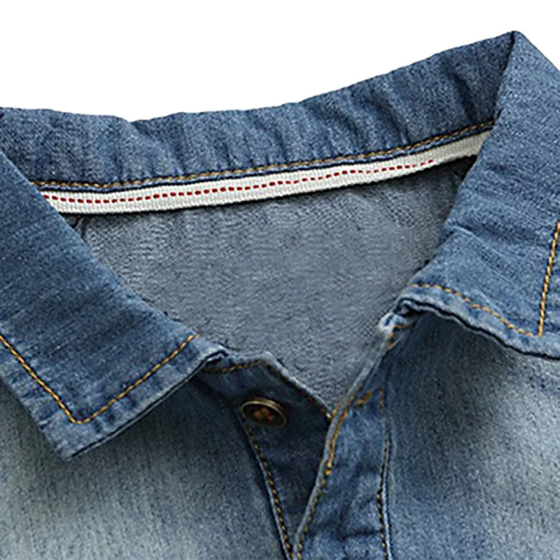 Модные летние комбинезоны для маленьких мальчиков и девочек Джинсовая одежда