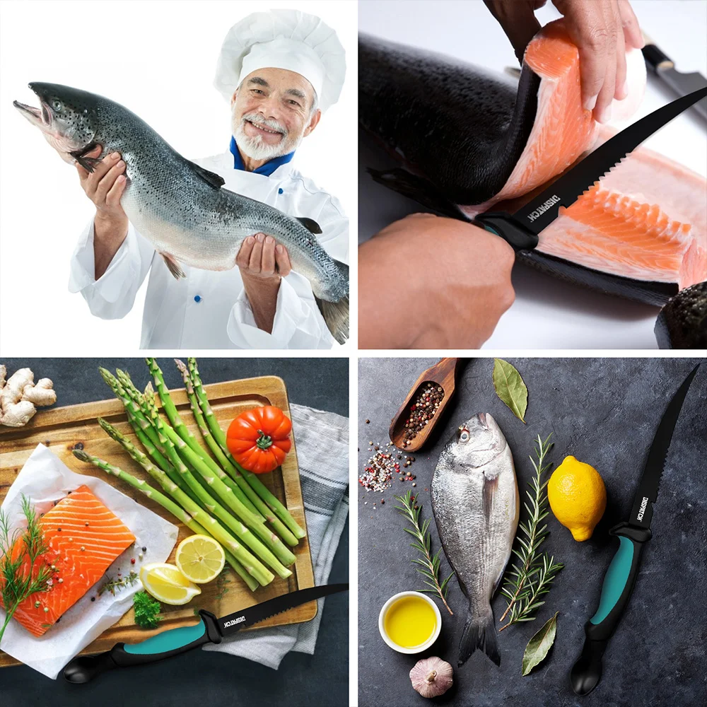 Отправка нож из нержавеющей стали для обвалочной рыбалки суши сашими походный