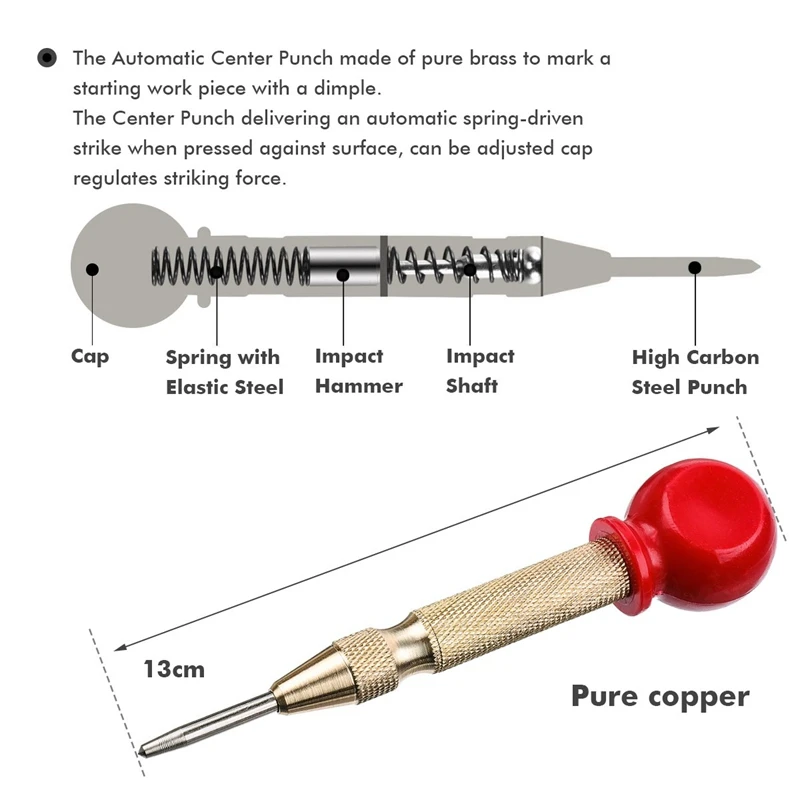 

6Pcs Hex Handle Five-Blade Chamfered Titanium Plated Wooden Boring Drill Countersunk Drill Countersunk Sinking Nut With 1 Center