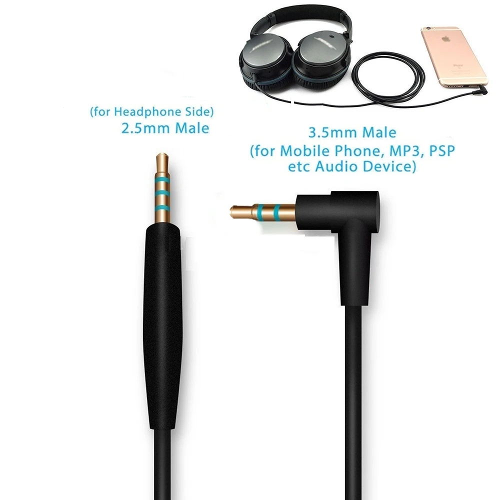 Аудиокабель от 2 5 мм до 3 5.5 футов/1 4 м для наушников Bose тихих и удобных 25 QC25 SoundTrue OE2