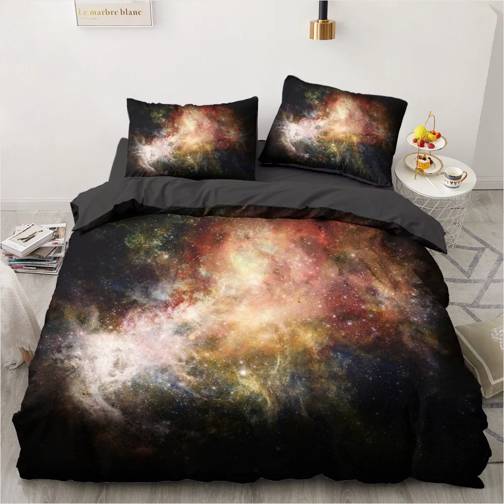 

Landscape Duvet Cover Sets 3D Custom Design Black Bed Pillow Cases 200*230cm Full Twin Double Queen Size Modern Beddings