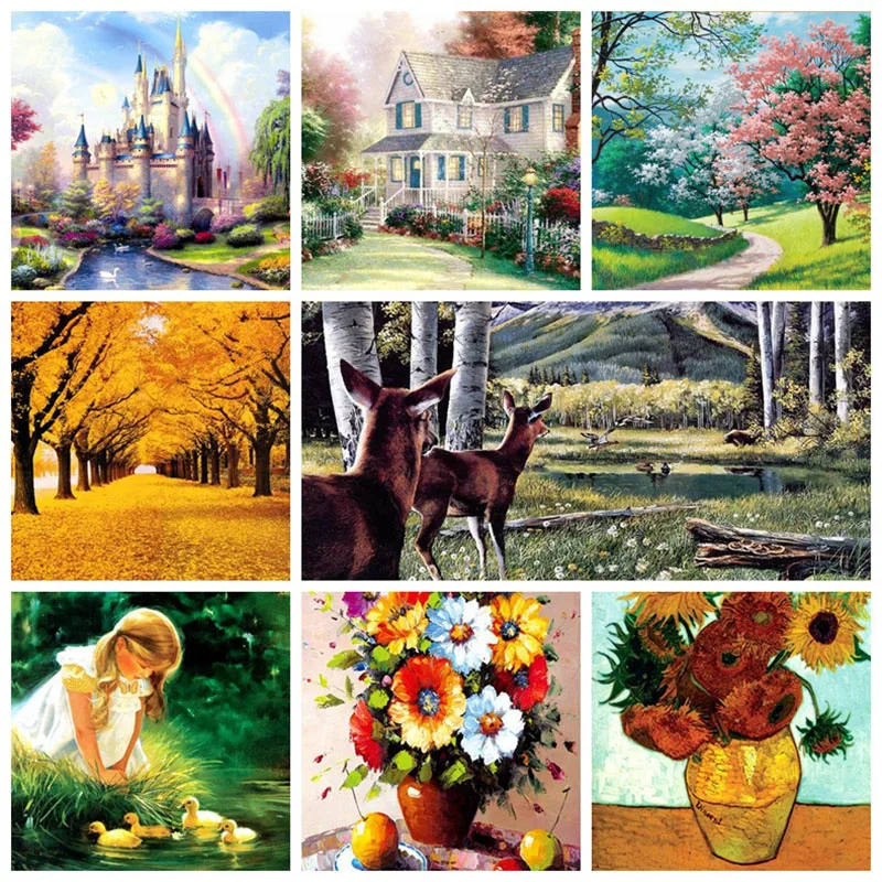 Пазлы 1000 элементов сборки Картина Пейзаж развивающие игрушки способный