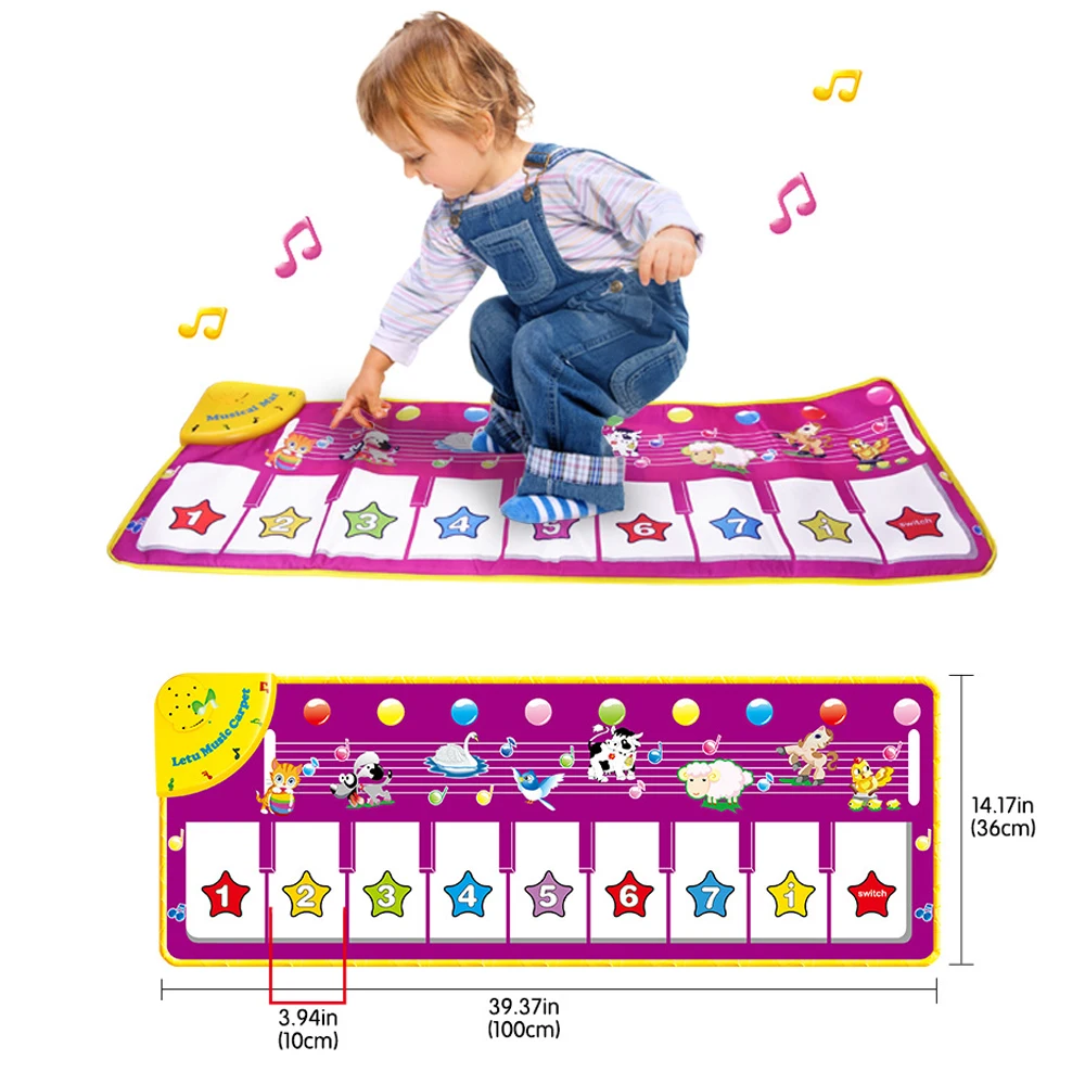 8 видов стилей музыкальный коврик с изображениями животных для детей Голос