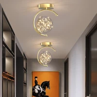 simple modern ceiling lamp black gold lustres luminaire for home corridor decoration lighting aisle living dining room balcony