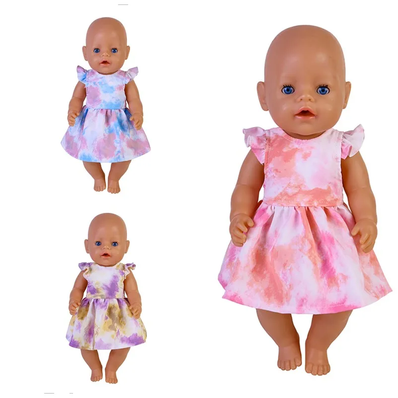 

Baby New Born Fit 18 inch Doll Clothes Accessories Pink Gray White Plush Winter Shawl One-piece Dress For Baby Birthday Gift