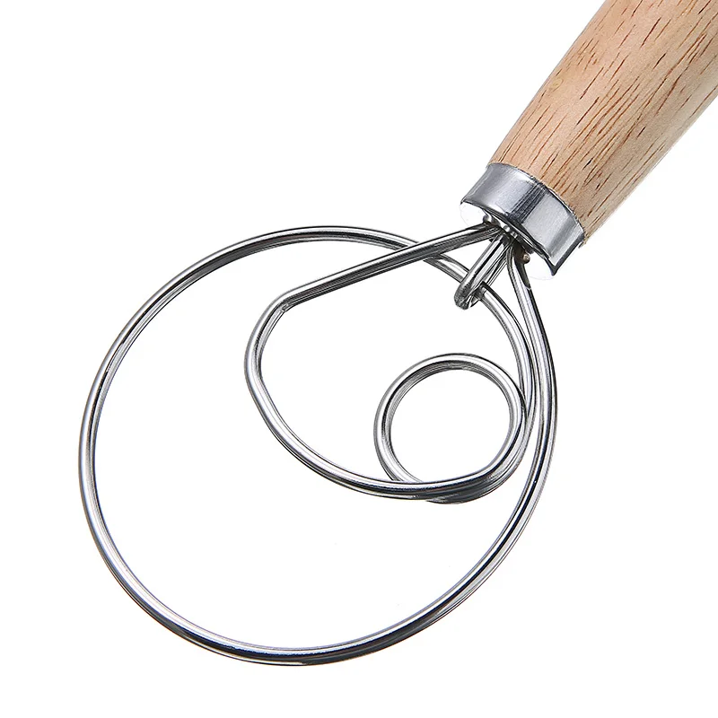 

Bread Toast Cutter Dough Whisk Eggs Beater Mix Wooden Handle French Bread Knife European Style Kitchen Gadgets Baking Tool