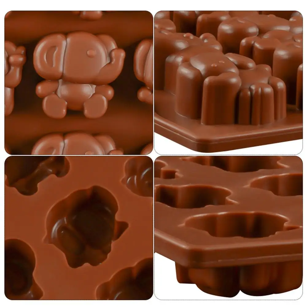 

16Cavity Elephant Shape Cookie Silicone Mold Baking Tools For Cakes Pan Decorating Tools Easy To Clean Non-stick Chocolate Molds