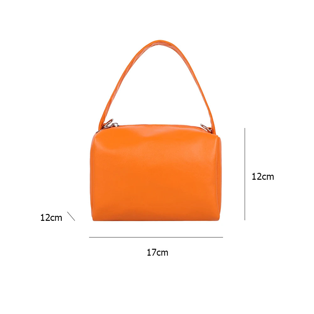

Fashion Women PU Leather Solid Color Top-handle Small Square Handbag Tote Purse Ladies Vintage Chain Zipper Crossbody Bag