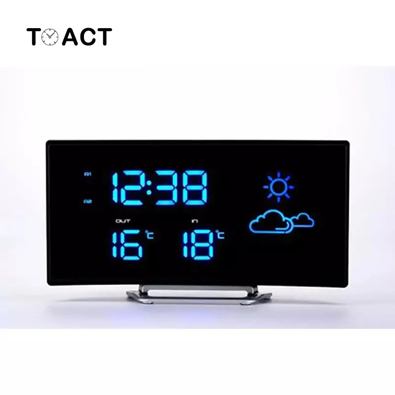 Светодиодный цифровой будильник Arc Shape с отображением температуры функцией