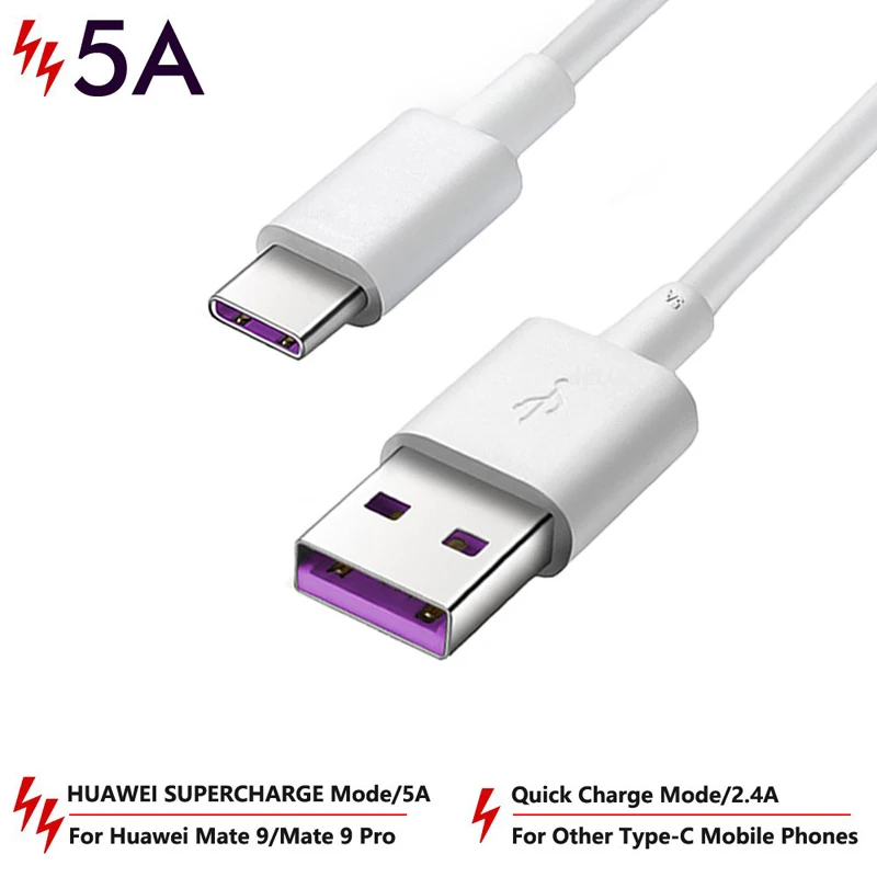 

For Huawei 5A USB 3.1 Type C Superfast Charging Data Cable for Huawei P9 / P9 Plus / P10 / P10 Plus / Mate 9 / Nova / Nova 2