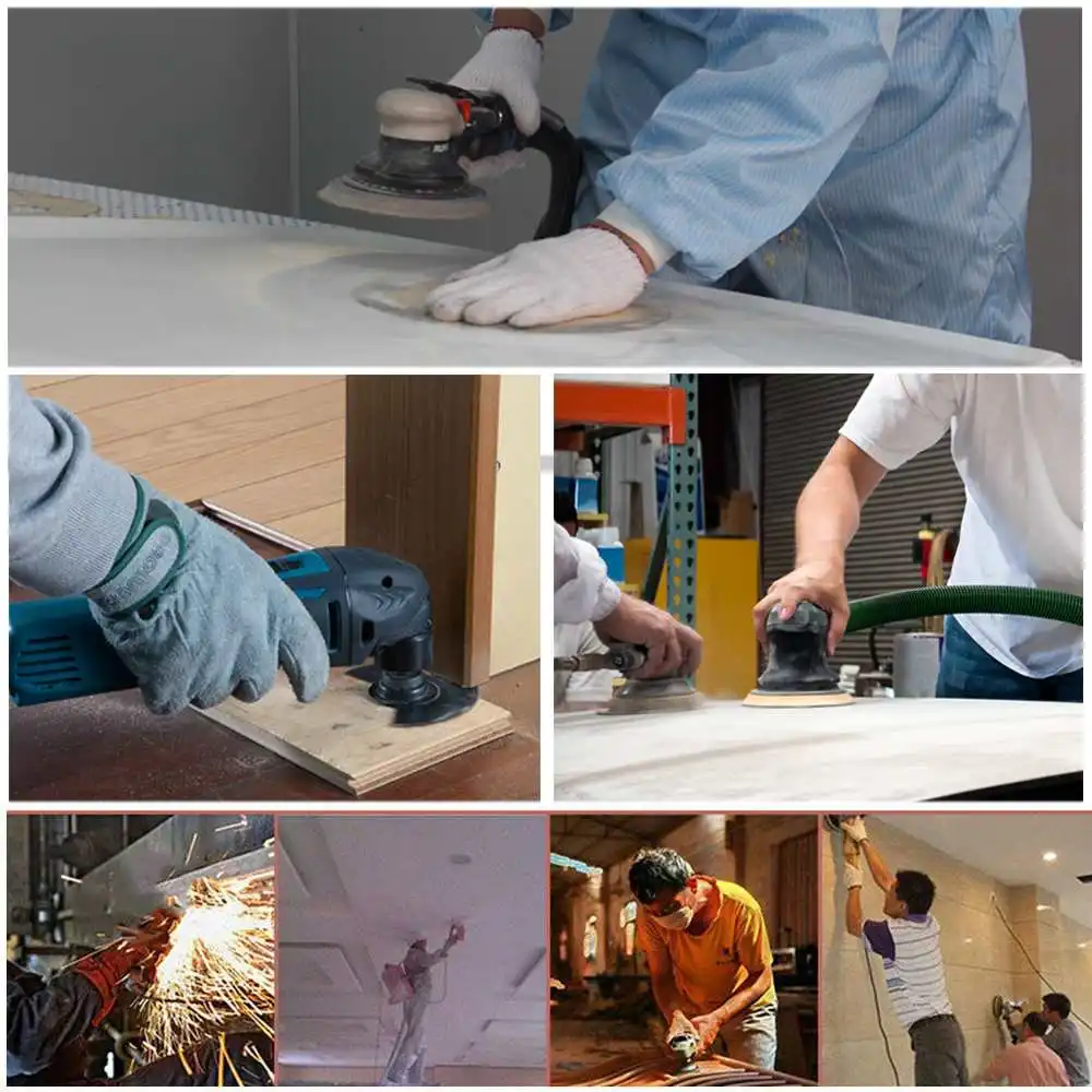 

50Pcs+125mm Motor Plate Grit Round Shape Sanding Discs Buffing Sheet Sandpaper 8 Hole Sander Polishing Pad 60/80/120/180/240